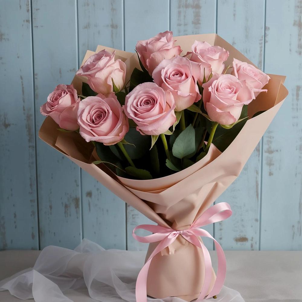 Букет цветов из: Розы в Первомайский