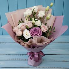 Букет цветов из:  Розы и Лизиантусы #REPLACE_PRED# Первомайский