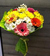 Букет цветов из:  Герберы и Хризантемы #REPLACE_PRED# Первомайский