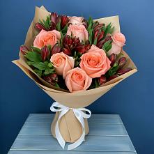 Букет цветов из:  Розы и Альстромерии #REPLACE_PRED# Первомайский
