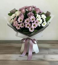 Букет цветов из:  Хризантемы и Розы #REPLACE_PRED# Первомайский