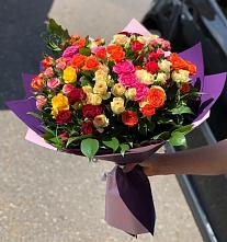 Букет Микс из разноцветных кустовых роз #REPLACE_PRED# Первомайский