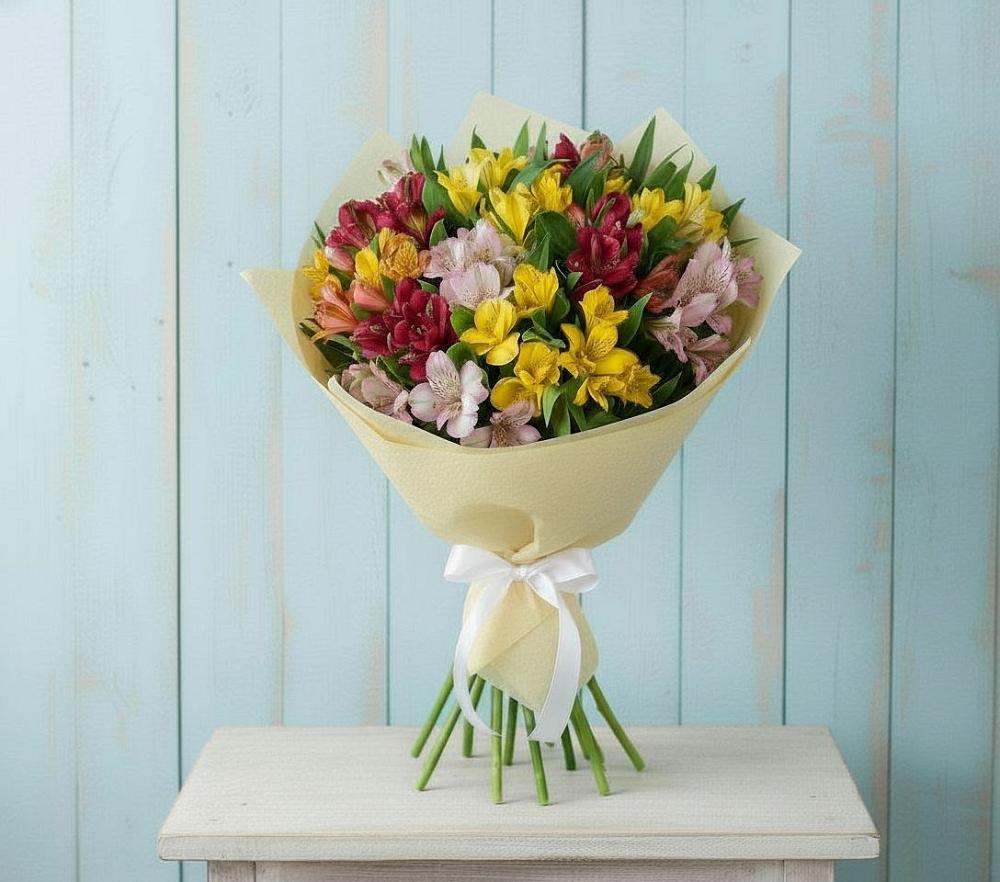 Букет цветов из: Альстромерии в Первомайский